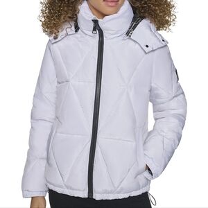 NWT Karl Lagerfeld White Quilted Jacket